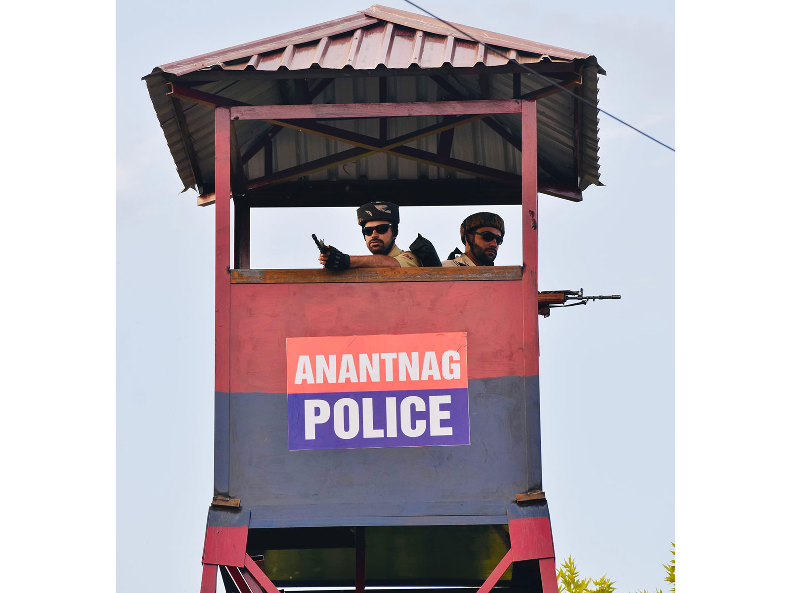 Security personnel monitor surveillance systems deployed under 'Project Hawk Eye' for Amarnath Yatra 2026 in Anantnag (Photo/Anantnag Police)