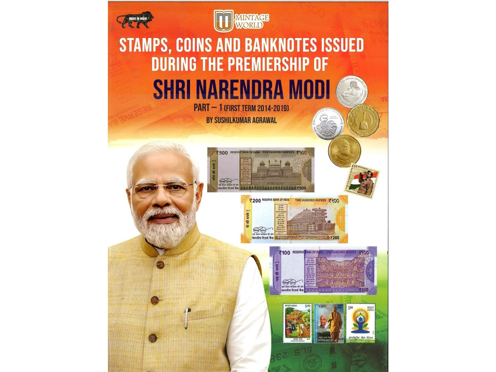 Book Cover - Stamps, Coins, and Banknotes Issued During the Premiership of Shri Narendra Modi