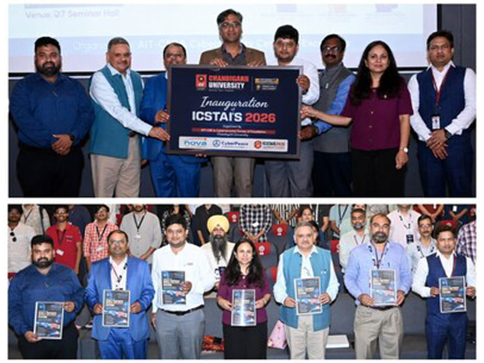 Eminent national and international experts & Chandigarh University management during the launch of International Conference on 'Secure and Trustworthy Artificial Intelligence Systems'