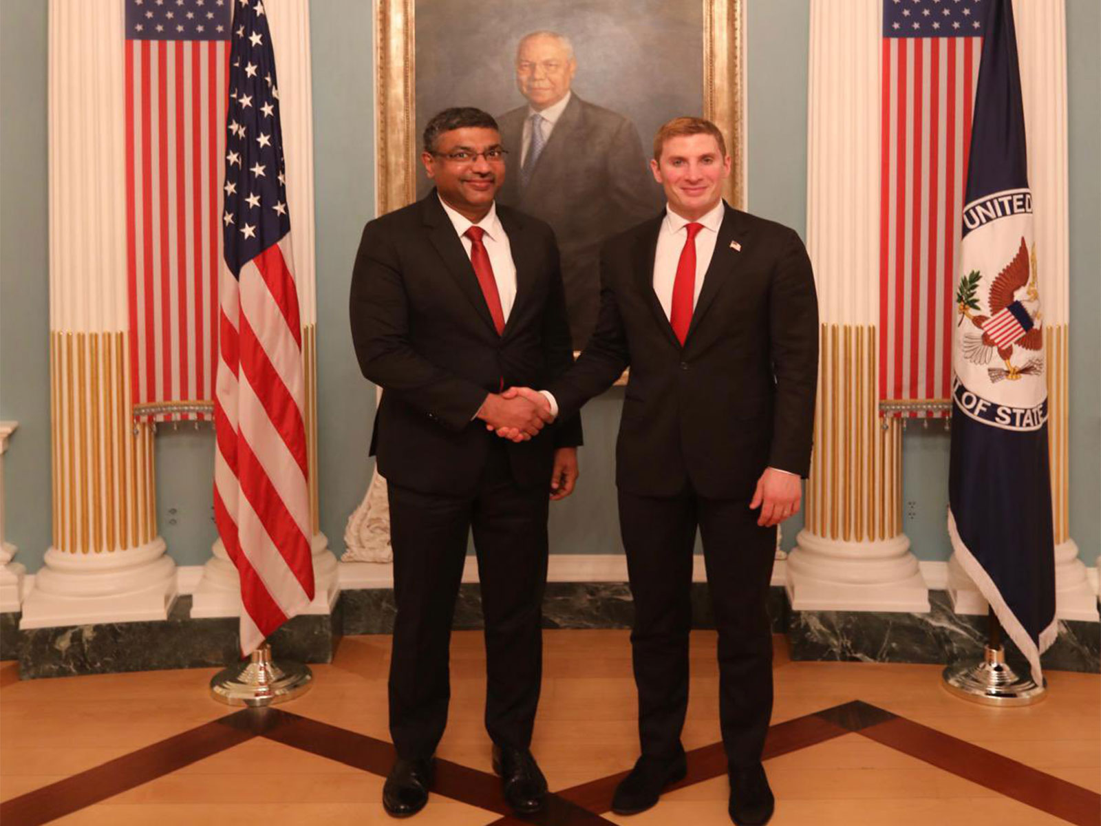 S Krishnan, Secretary, MeitY meets United States Under Secretary of State Jacob S. Helberg (Photo/@IndianEmbassyUS)