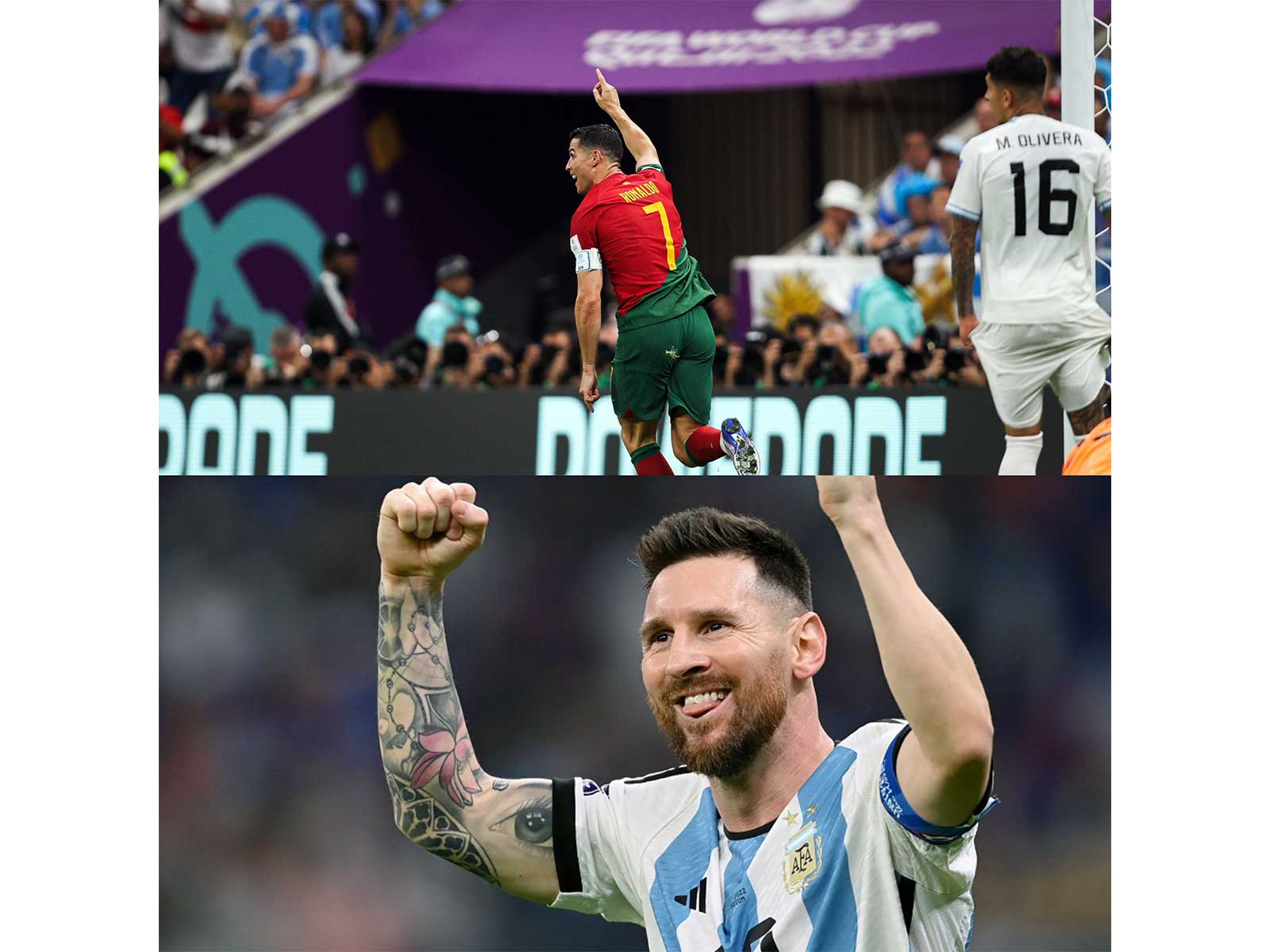 Cristiano Ronaldo and Lionel Messi. (Photo: ANI)