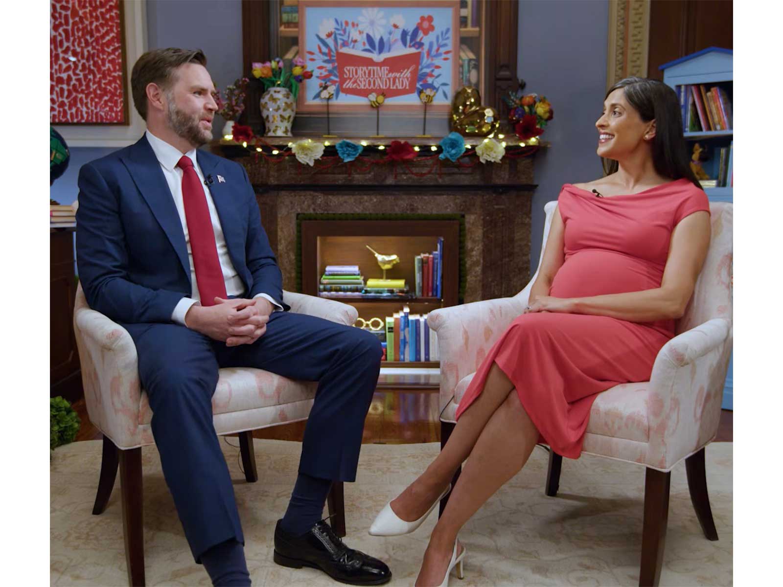 US Vice President JD Vance alongwith his wife Second Lady Usha Vance (Photo/YouTube/Storytime with the Second Lady)