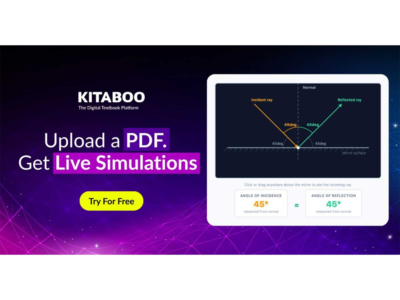 Upload a PDF and instantly generate live simulations. Try it for free.
