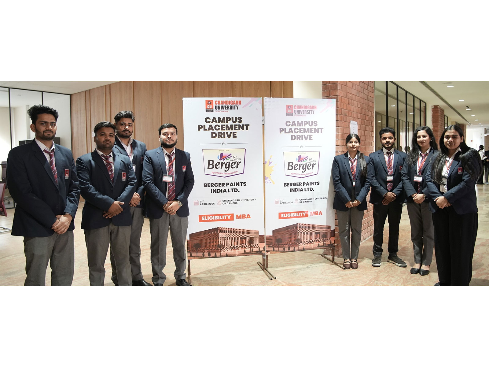 Some of the Students of Chandigarh University Uttar Pradesh who bagged internship offers in their first year of degree