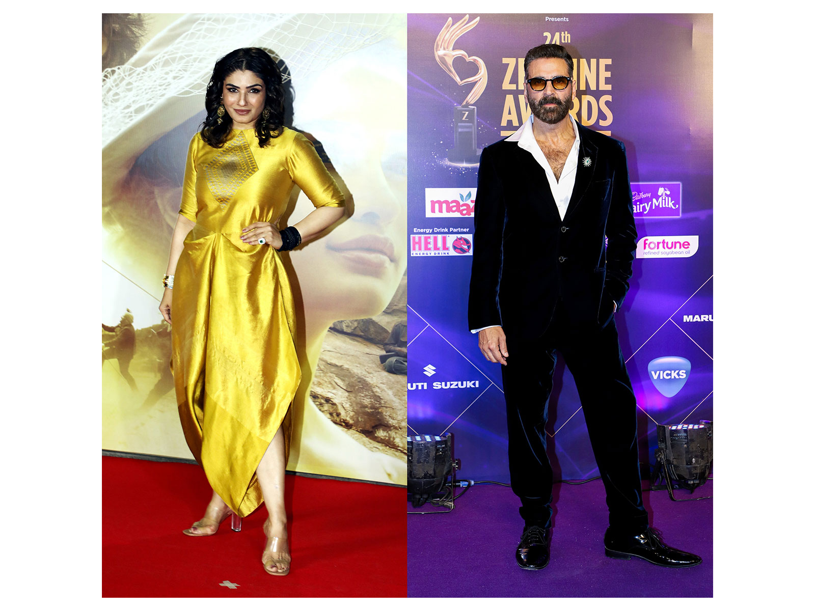 Raveen Tandon and Akshay Kumar (Photo/ANI)