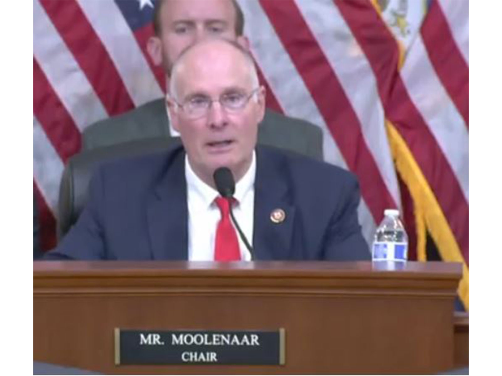 Select Committee on China Chairman John Moolenaar delivered his opening statement at the Select Committee's hearing (Photo/YouTube)