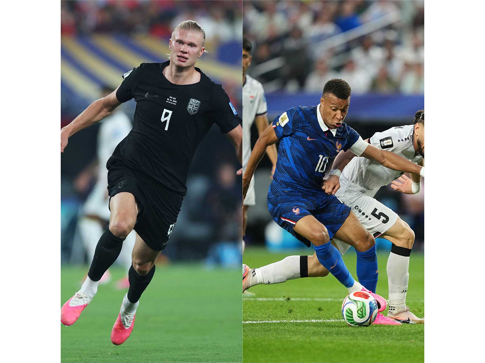 Erling Haaland and Kylian Mbappe. (Photo: IMAGN IMAGES via Reuters)