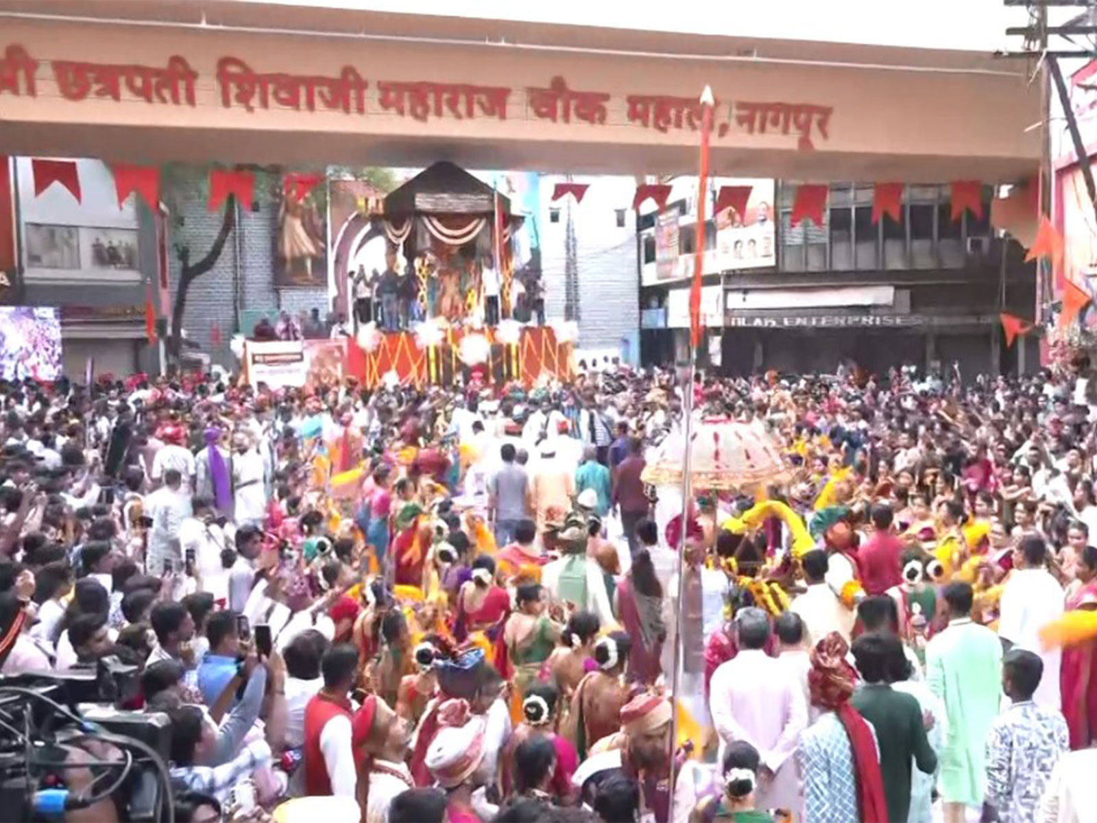 Celebrations take place in Nagpur in Shivrajyabhishek Divas (Photo/ANI) 
