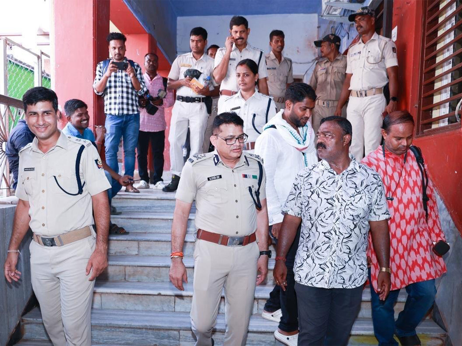 IGP Central Range Satyajit Naik and Puri SP Prateek Singh review security arrangements for Devasnana Purnima in Puri. (Photo: IGPOffice/Odisha)