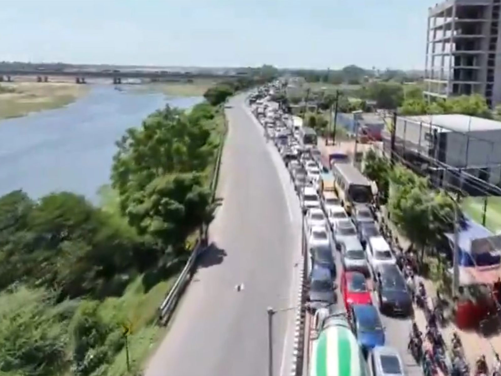 Visual of Tiruchirappalli-Chennai National Highway (Photo/ANI)