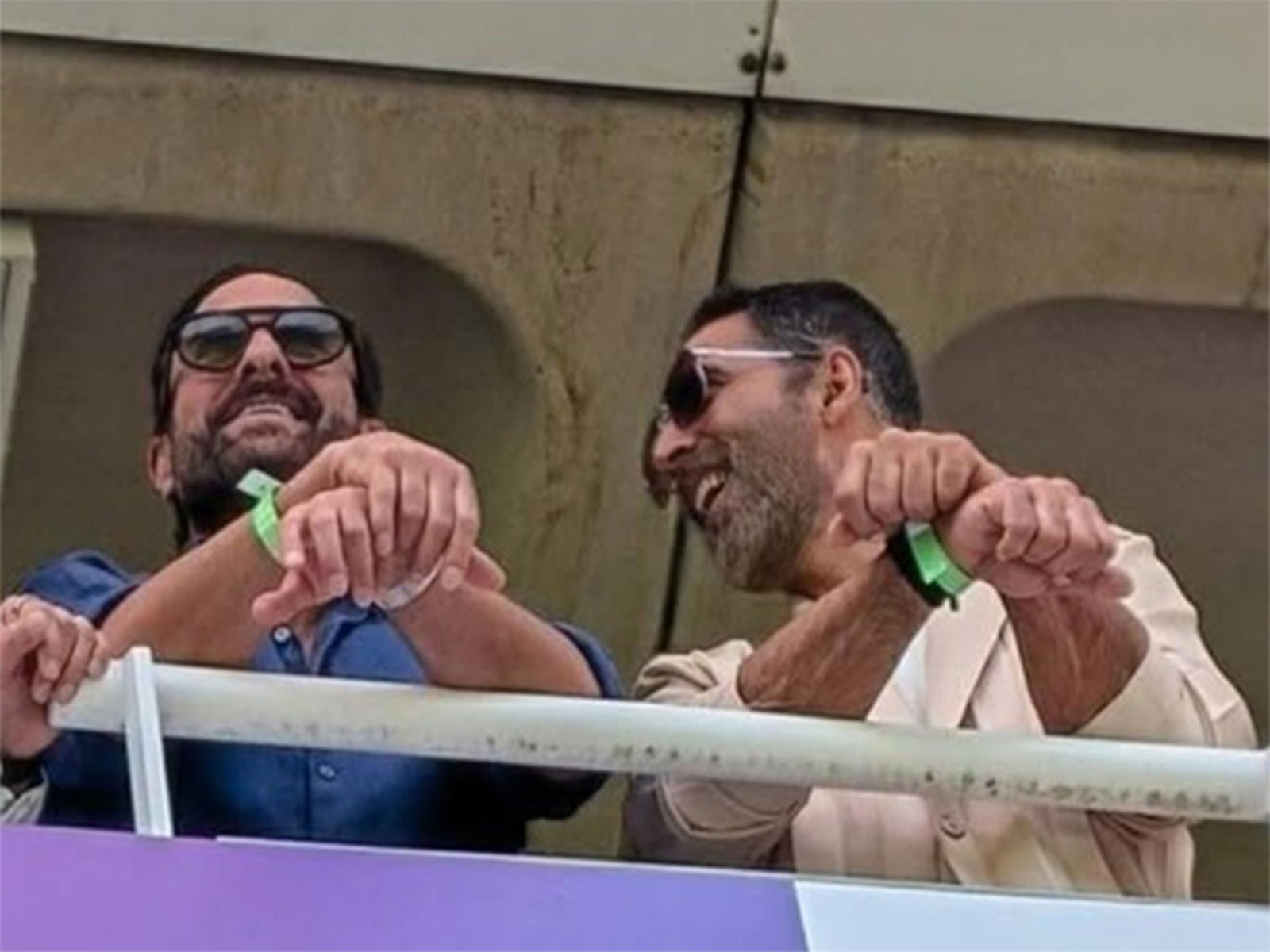 Actors Akshay Kumar and Saif Ali Khan at Lord's (Image source: Instagram/@priyadarshan.official)