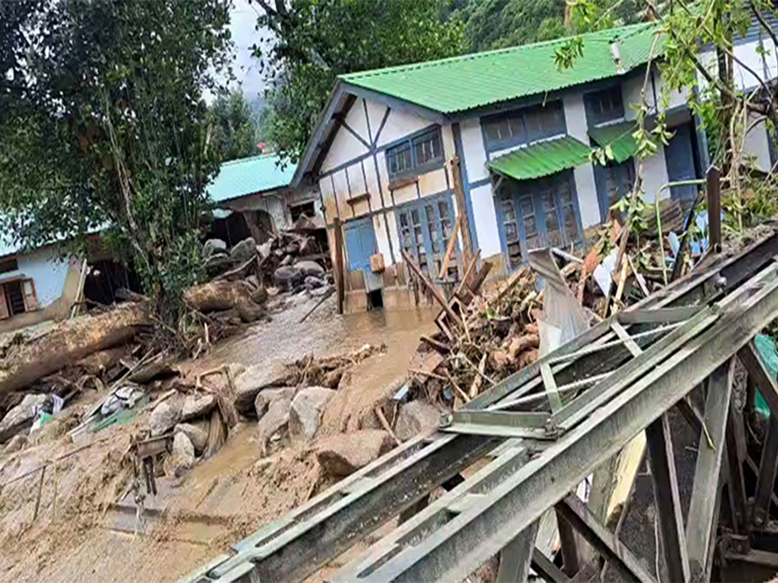 A view of a damage house following incessant heavy rainfall which triggered a flash flood  (File Photo/ANI)