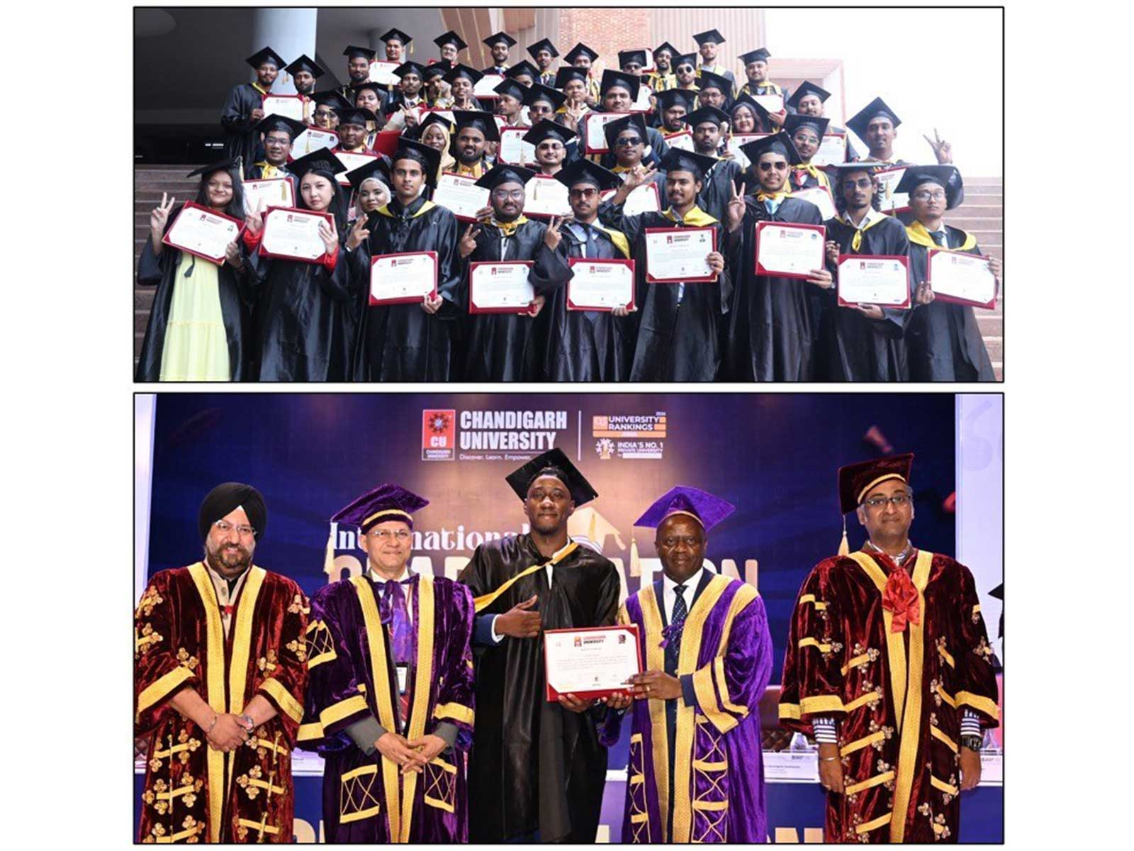 273 International Students from 24 countries get degrees during annual convocation at Chandigarh University