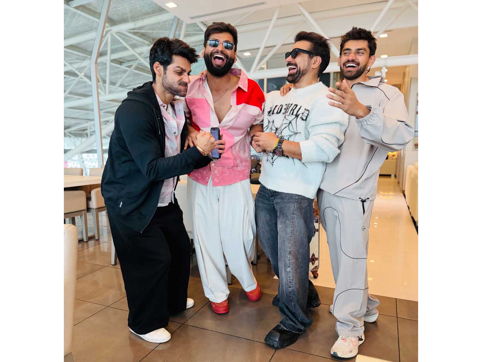 Actor Karan Wahi with KKK participants (Image source: Karan's Instagram)