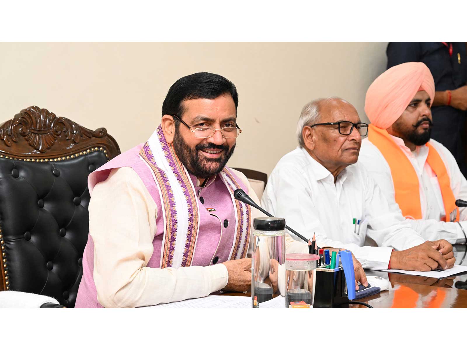 Haryana CM Nayab Singh Saini inducts several Punjab leaders in BJP (Photo/X/@NayabSainiBJP)
