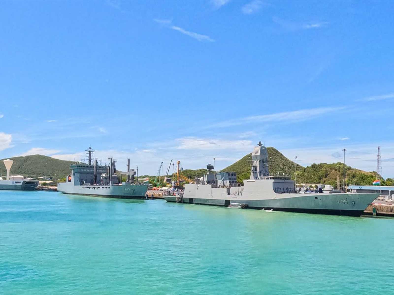 Indian Naval Ships at Thailand (Photo: Facebook@Indian Navy)