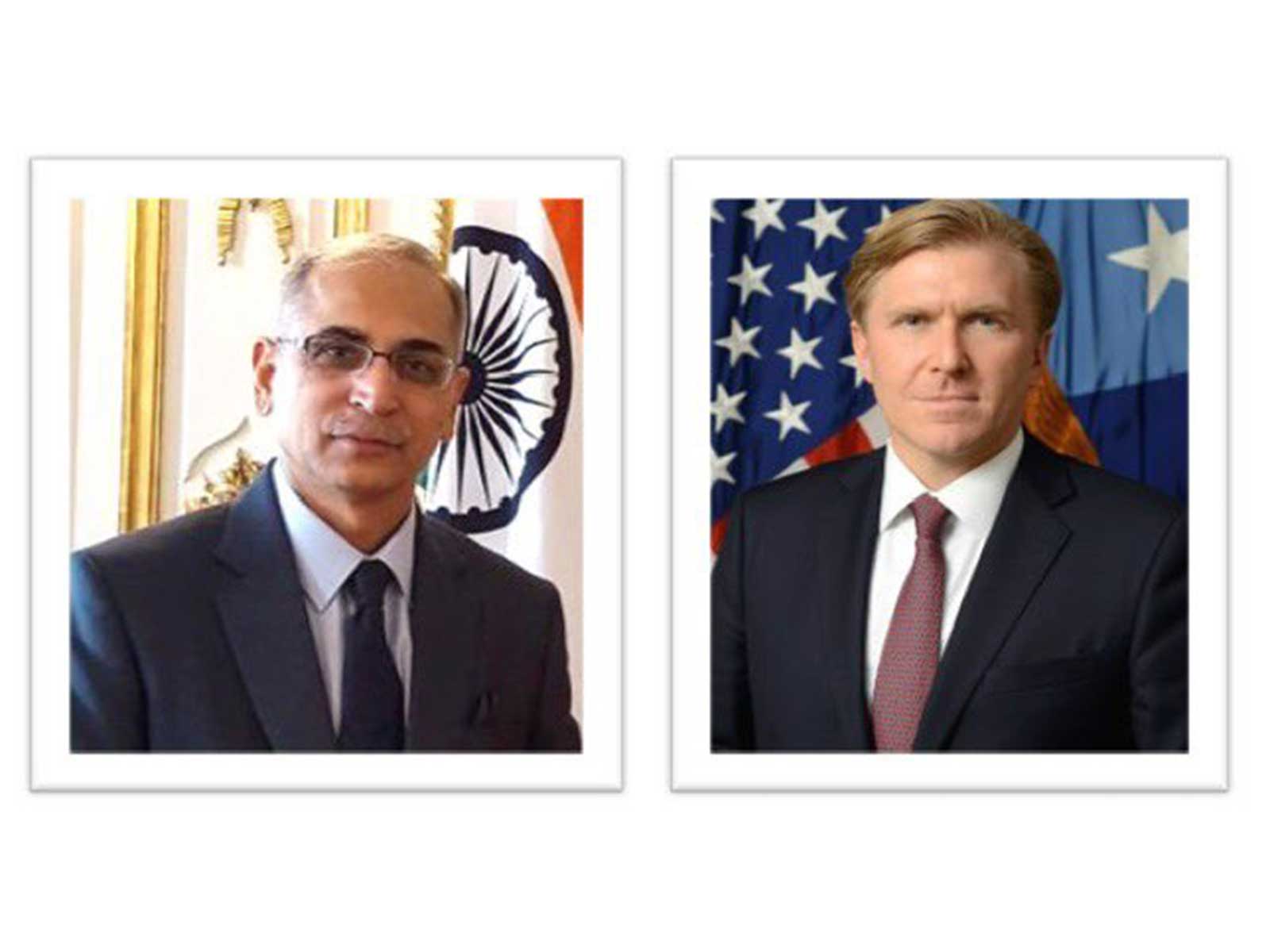 Indian Envoy to the US Vinay Mohan Kwatra and Under Secretary of War for Policy Elbridge Colby (Photo: X@AmbVMKwatra)
