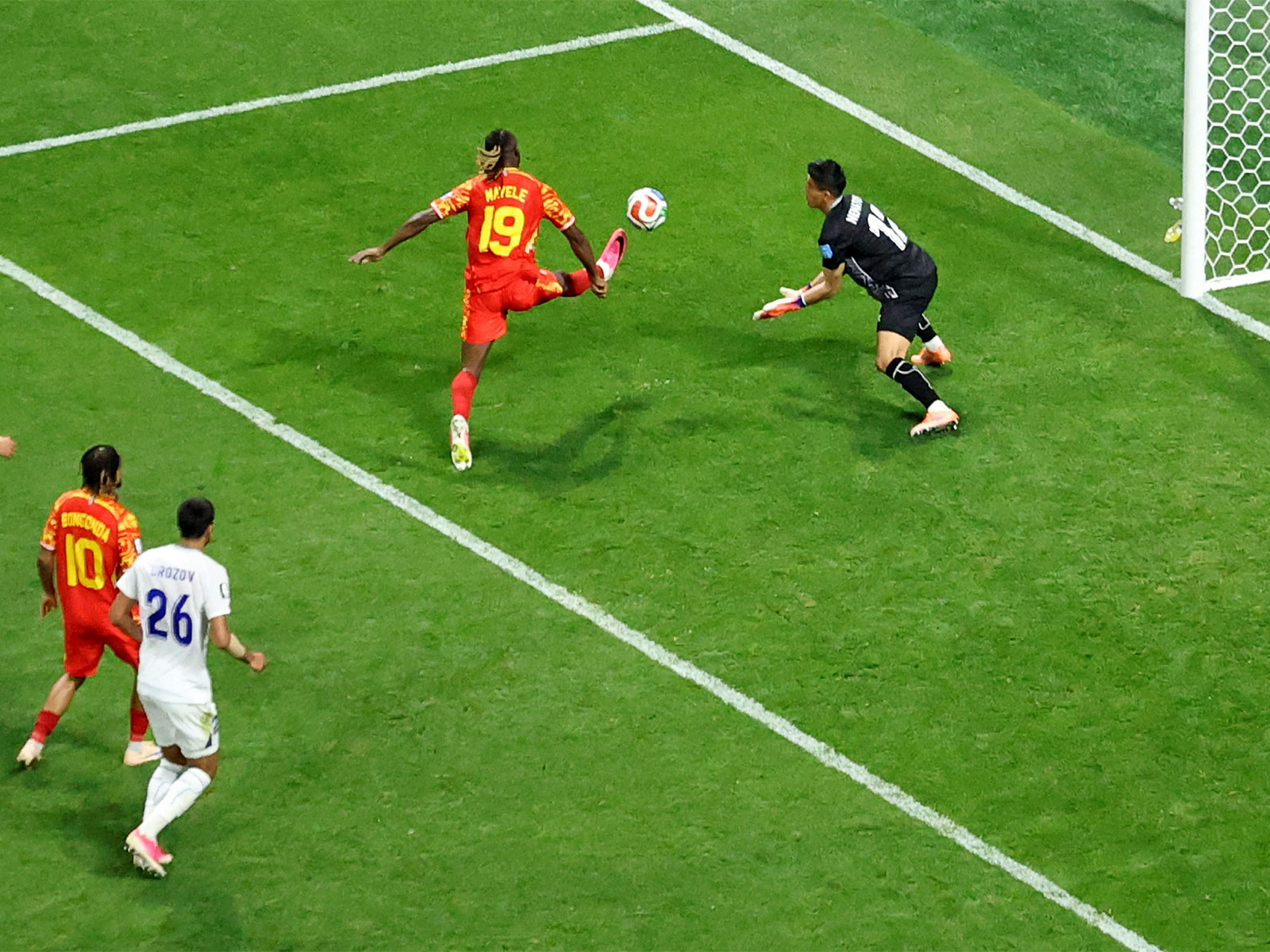 Soccer Football - FIFA World Cup 2026 - Group K - DR Congo v Uzbekistan - Atlanta Stadium, Atlanta, Georgia, U.S. - June 27, 2026 DR Congo's Fiston Mayele scores their second goal (Photo: REUTERS/Siphiwe Sibeko)