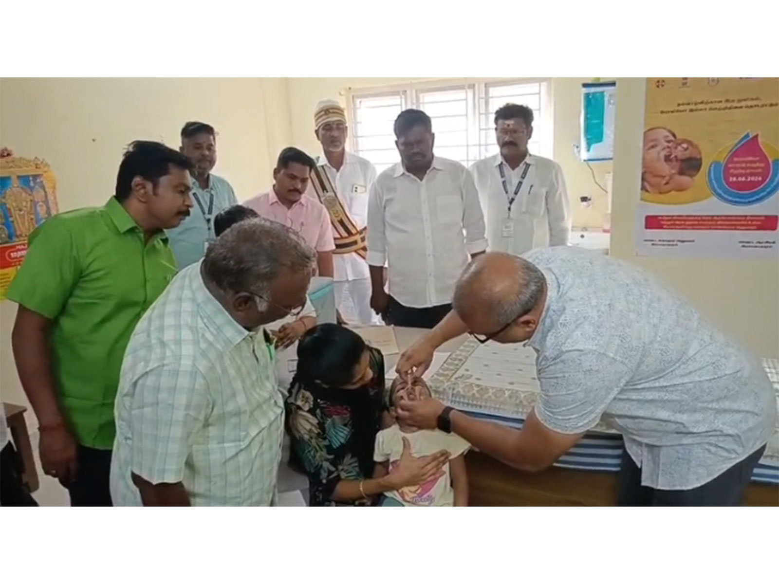 Ramanathapuram District Revenue Officer Sankaranarayanan Inaugurates National Polio Camp in Ramanathapuram (Photo/ANI)