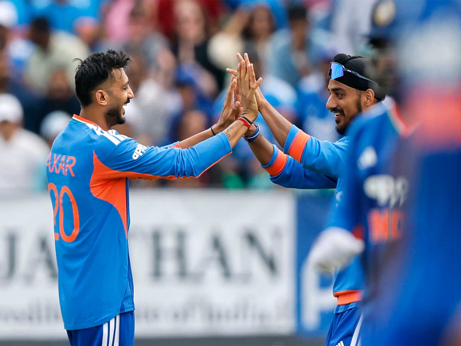 Indian cricket team's Axar Patel (left) and Arshdeep Singh (right). (Photo: X/@BCCI)