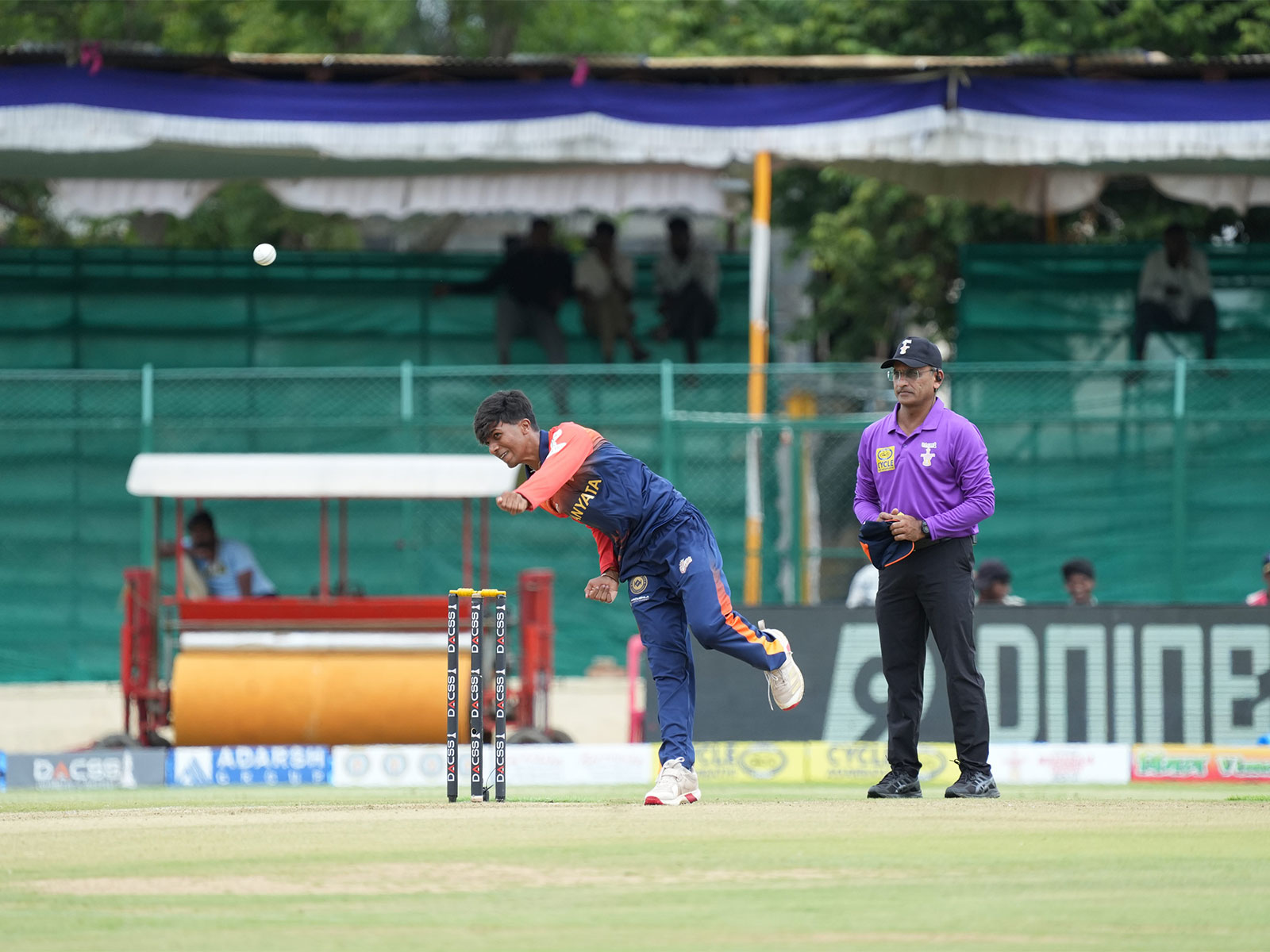 Coastal Kings Mangaluru's bowler BR Rathan in action during Maharaja Trophy KSCA T20 (Image: KSCA)