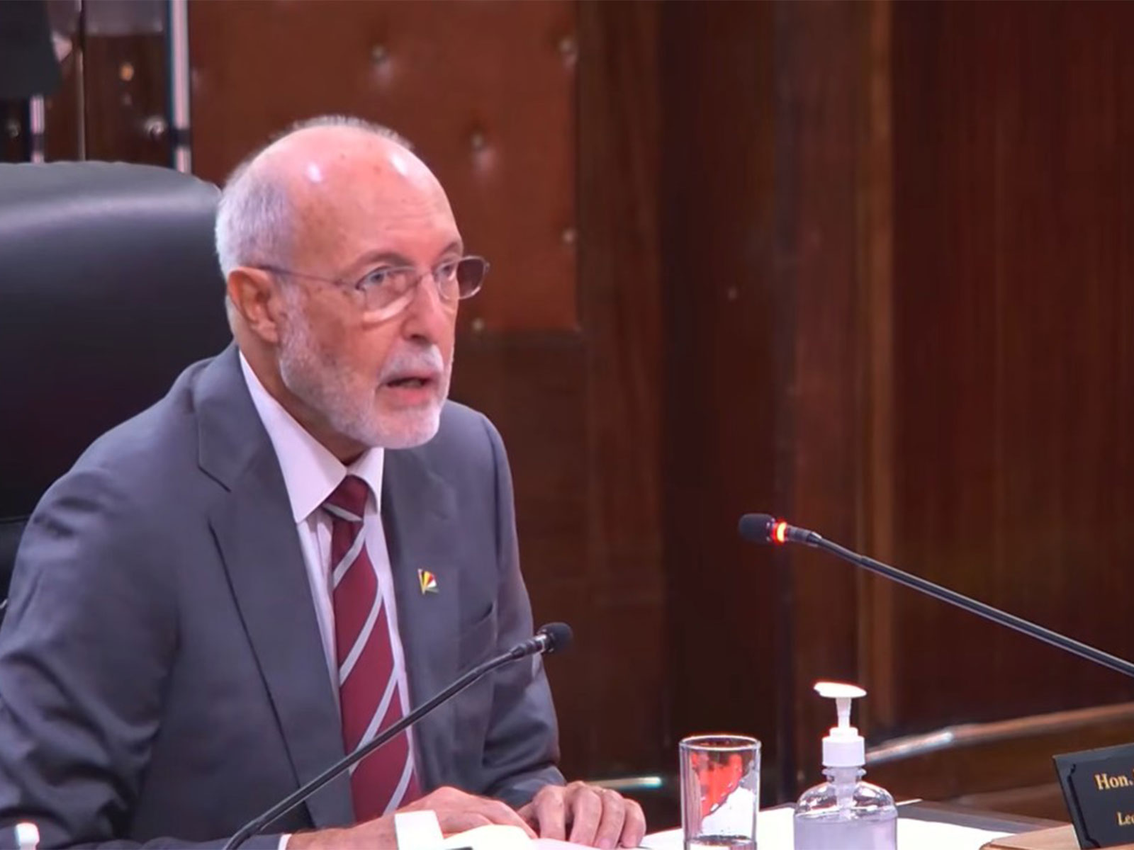 Seychelles Leader of Opposition Bernard Georges (Photo/ Youtube @NarendraModi)