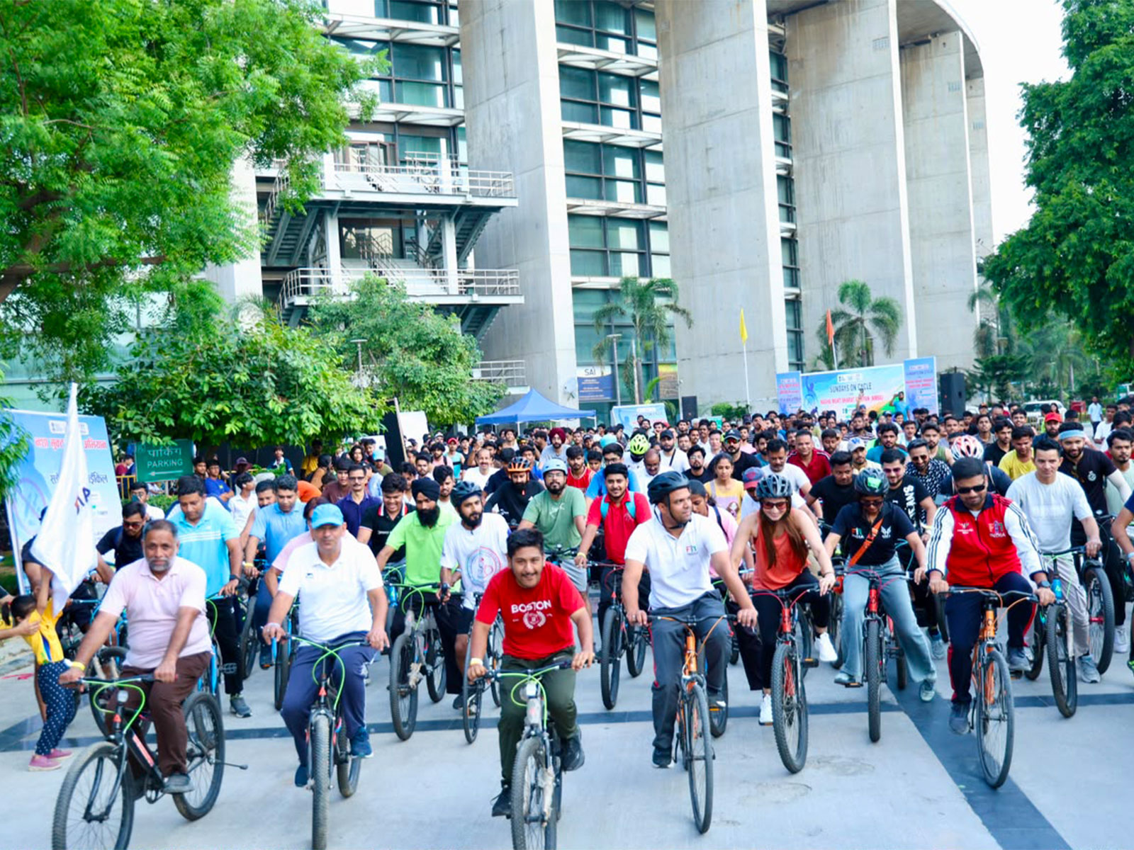 Participants of Fit India Sundays on Cycle (Image: SAI media)