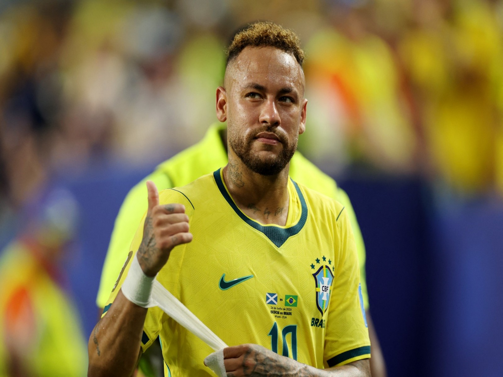 Neymar Jr. during the FIFA World Cup 2026 match against Scotland (Photo: Reuters)