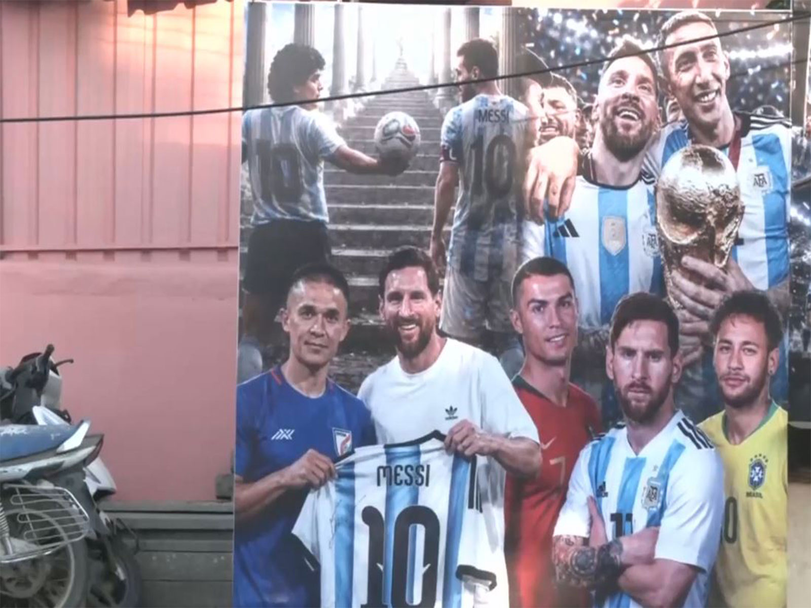 FIFA World Cup fever hits Hyderabad. (Photo/ANI)