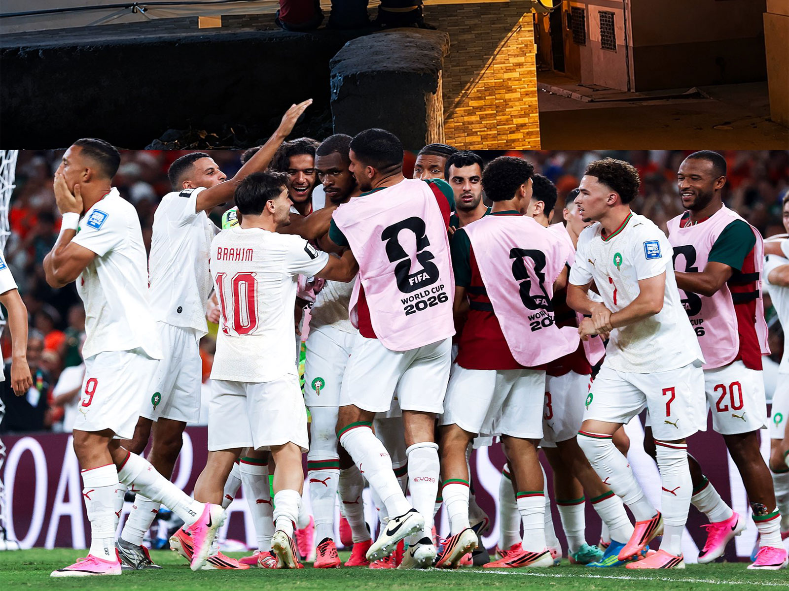 Morocco national team celebrating (Photo: @BouaddiAyyoub X)