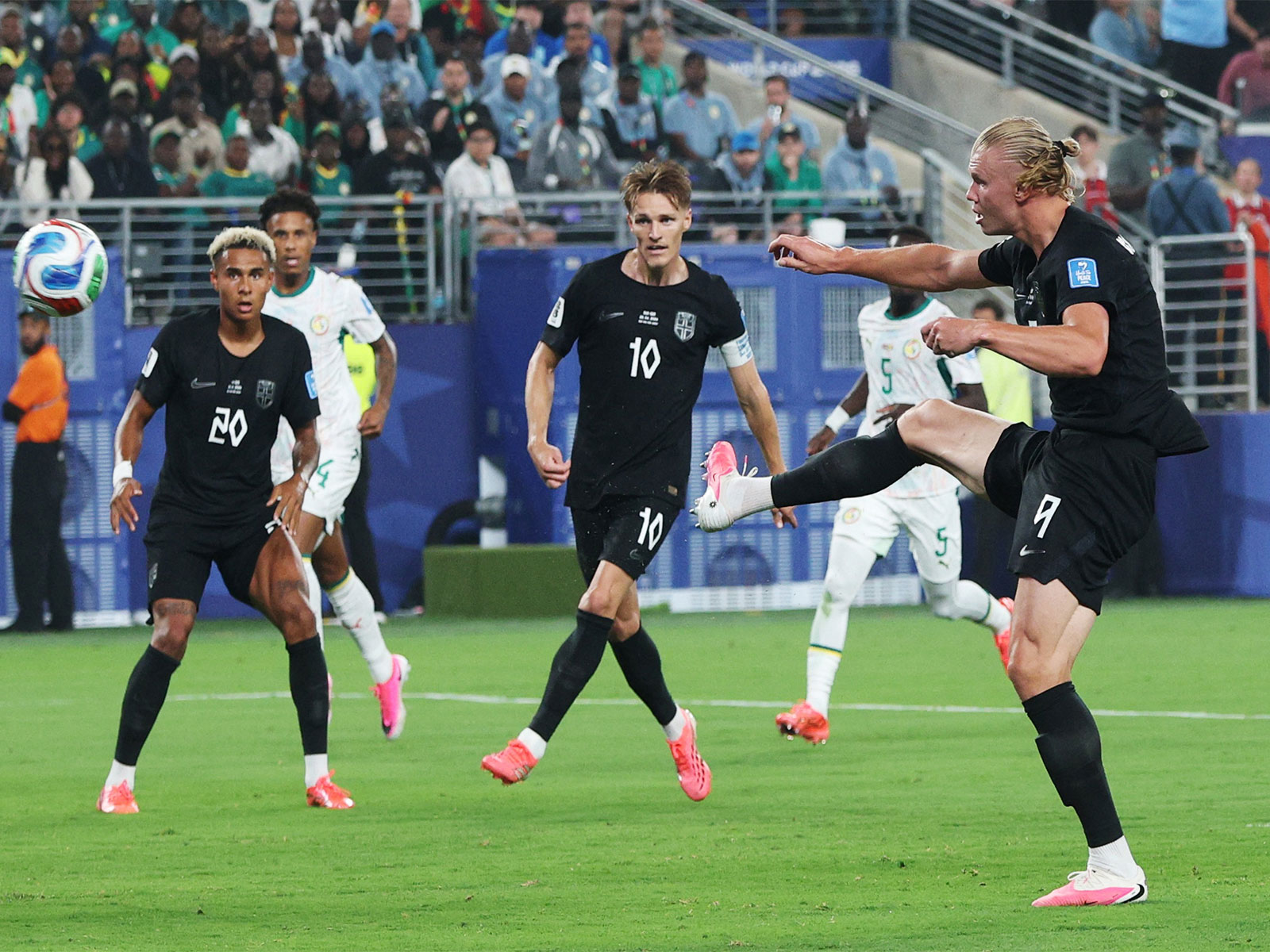 Erling Haaland scores a goal. (Photo/IMAGN IMAGES via Reuters)