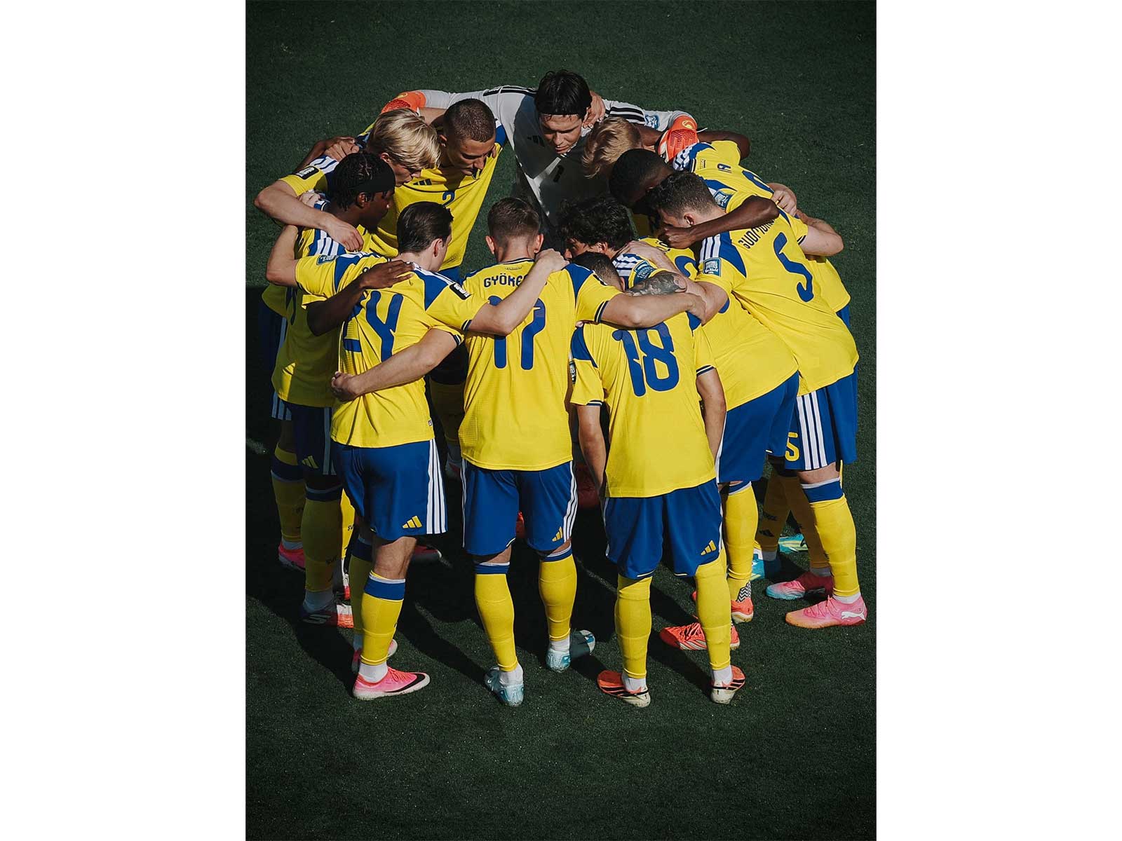 Sweden players in hurdle (Photo: X/@svenskfotboll)