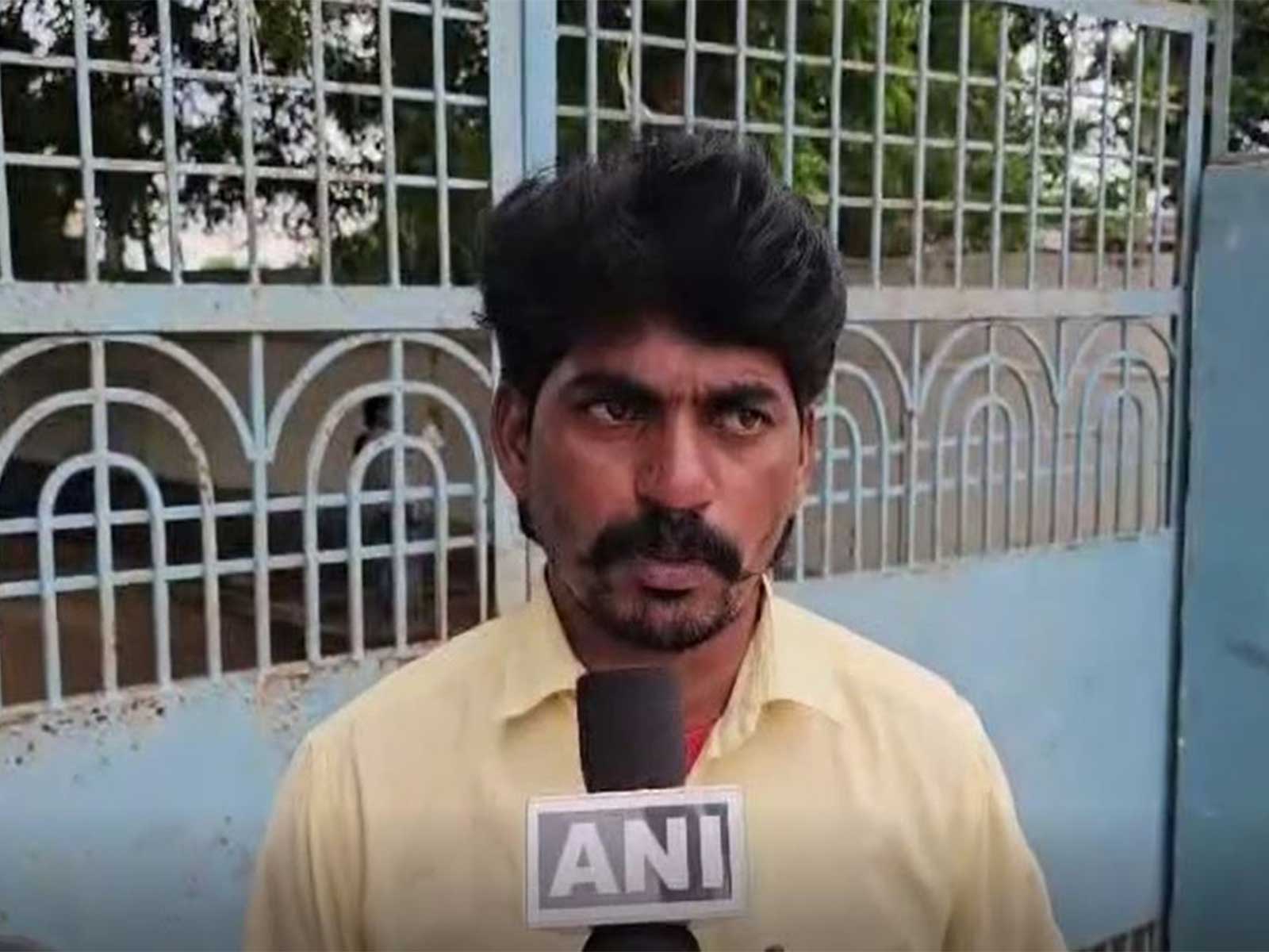 Ch Ayodhya, Contractor at Mandal Parishad Primary School in Danavaigudem (Photo/ANI)