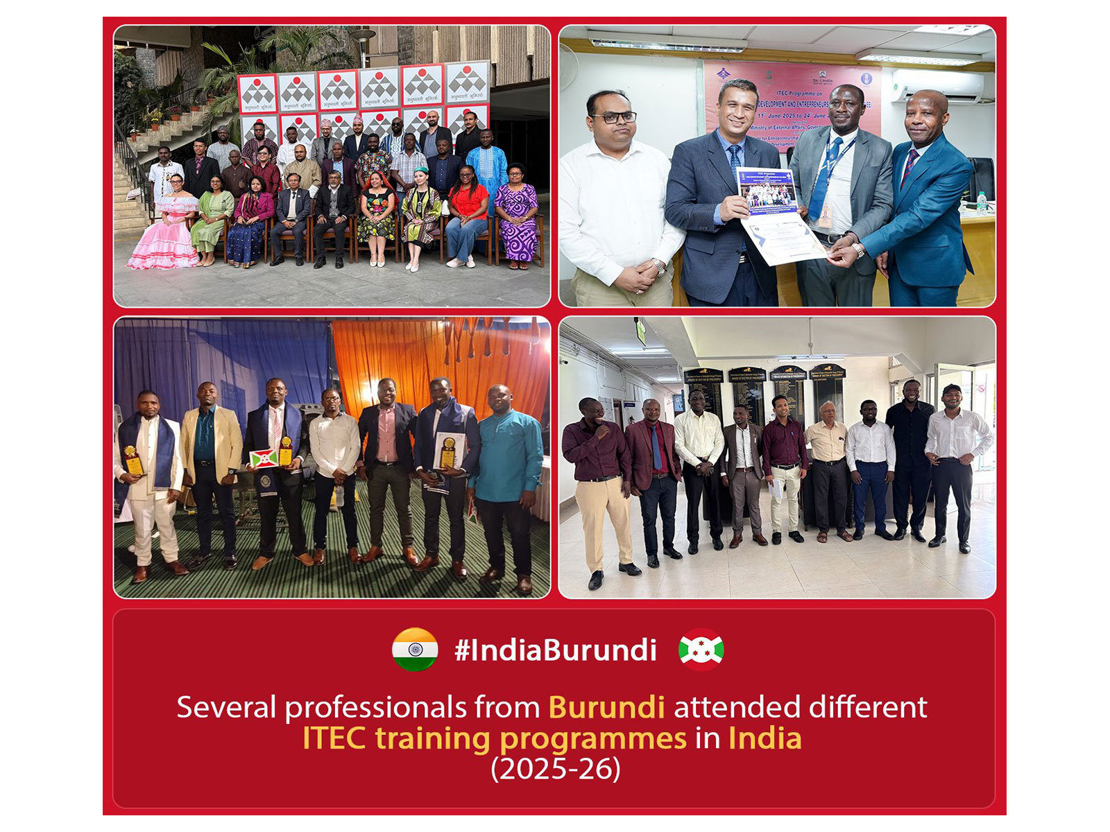 Professionals from Burundi attend different ITEC training programmes in India (2025-26) (Photo: X@DrSJaishankar)