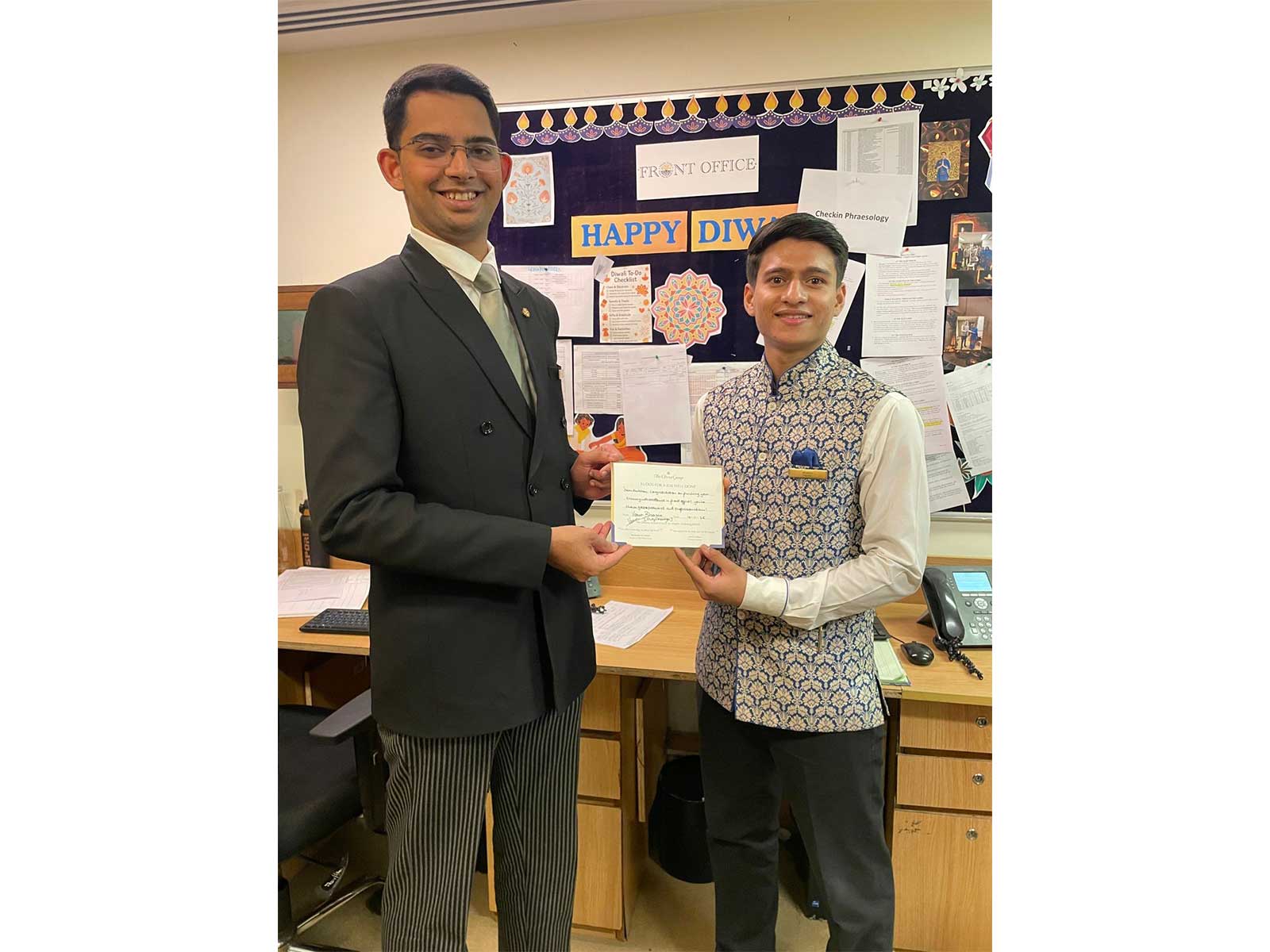 Image of Student Selected at The Oberoi's New Delhi