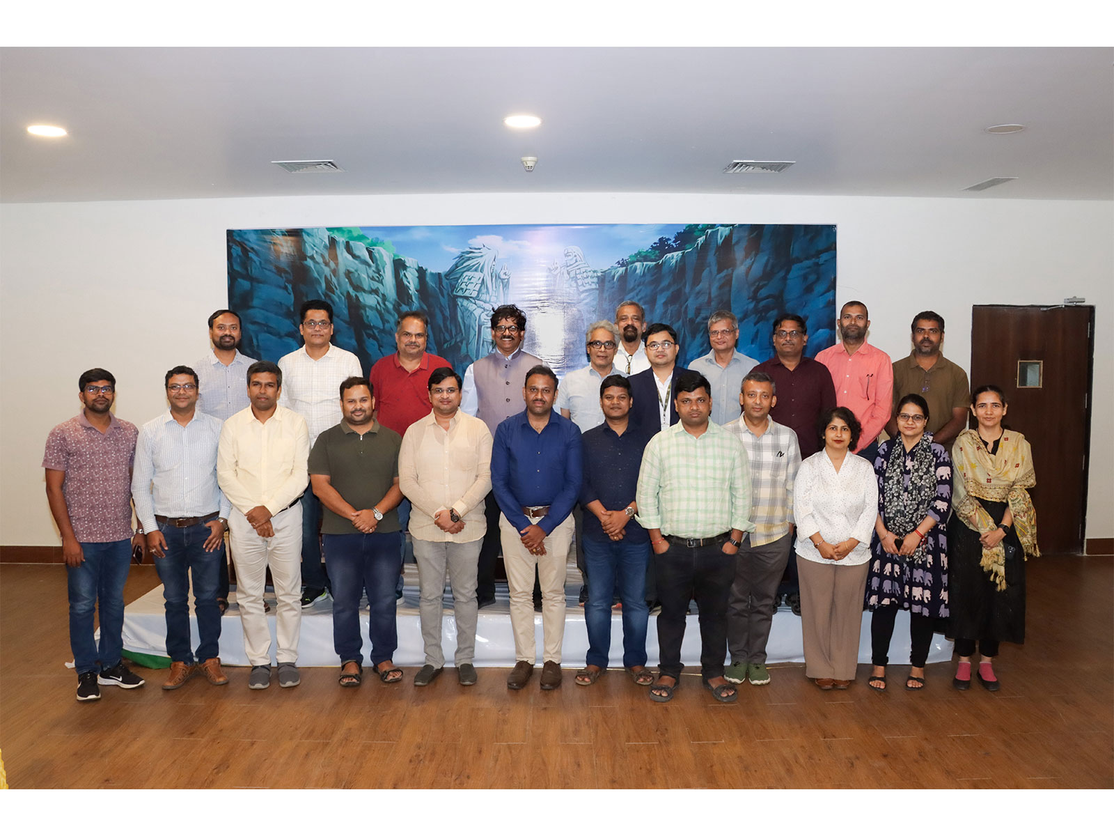 Vice Chancellor Ch Satish Kumar and SRM AP leadership, along with prestigious research grant recipients