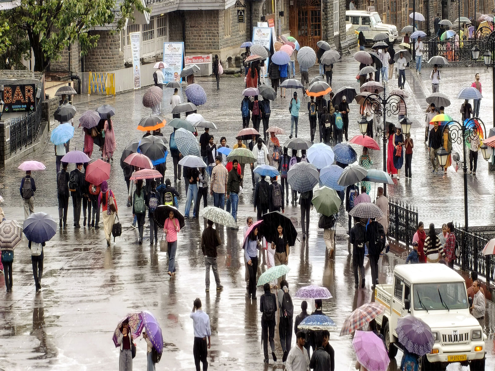 Visual of heavy rains in Shimla (File photo/ANI)