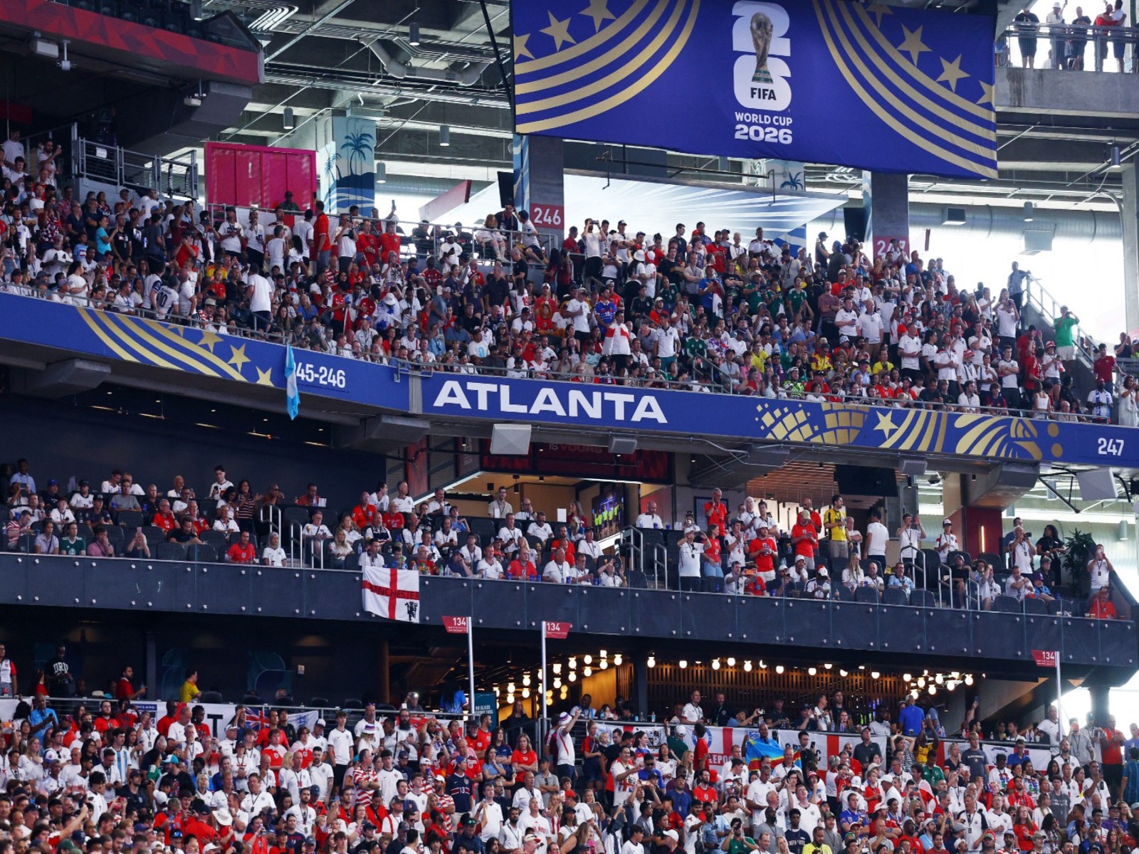Football fans inside the Atlanta Stadium, Atlanta, during a FIFA World Cup 2026 match. (Photo: IMAGN IMAGES via Reuters)