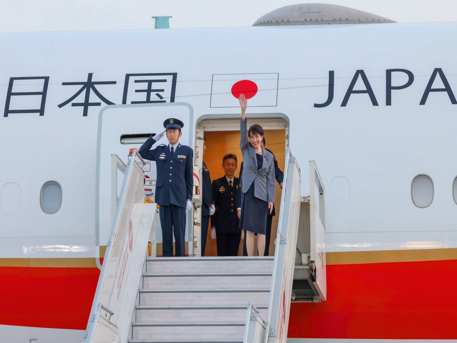 Japanese Prime Minister Sanae Takaichi arrives in New Delhi (Photo/ANI)