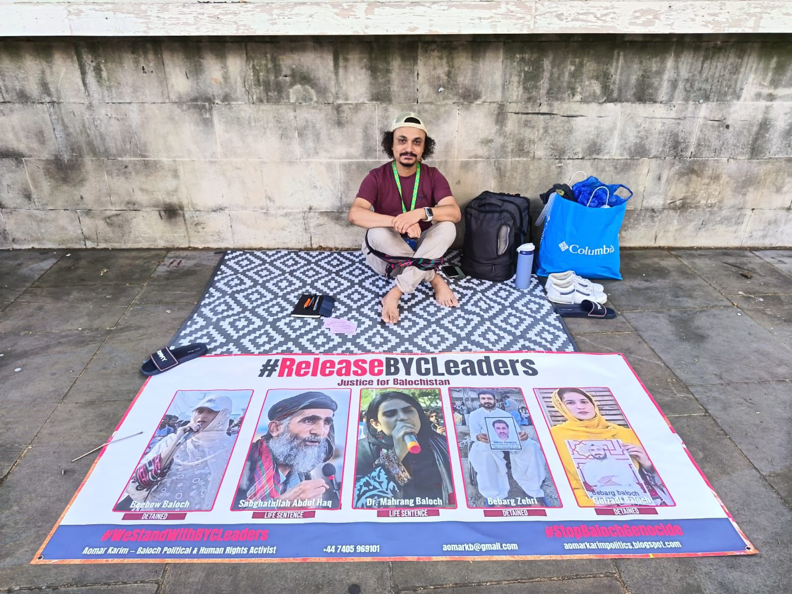 Baloch activist launches hunger strike (Photo: X@Aomar_karim)