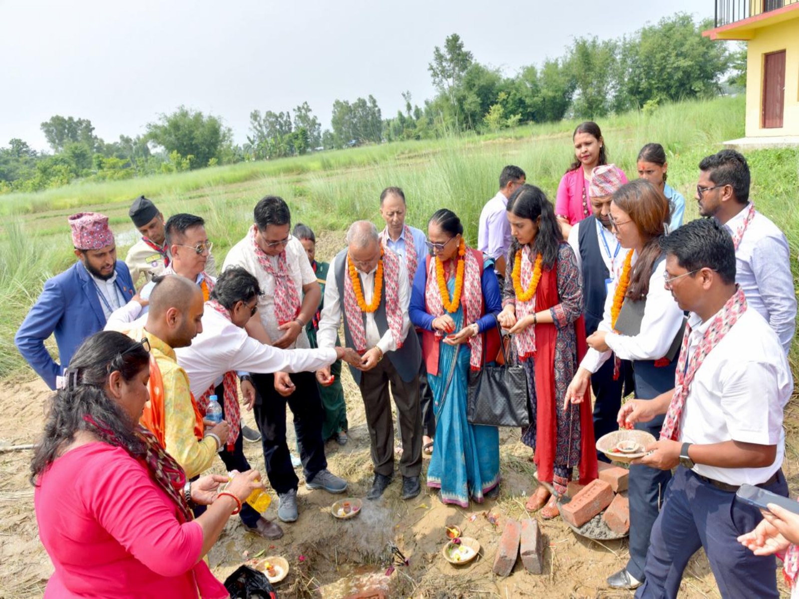 Foundation stone laid for school building in eastern Nepal under India's HICDP assistance (Photo/Embassy of India in Kathmandu)