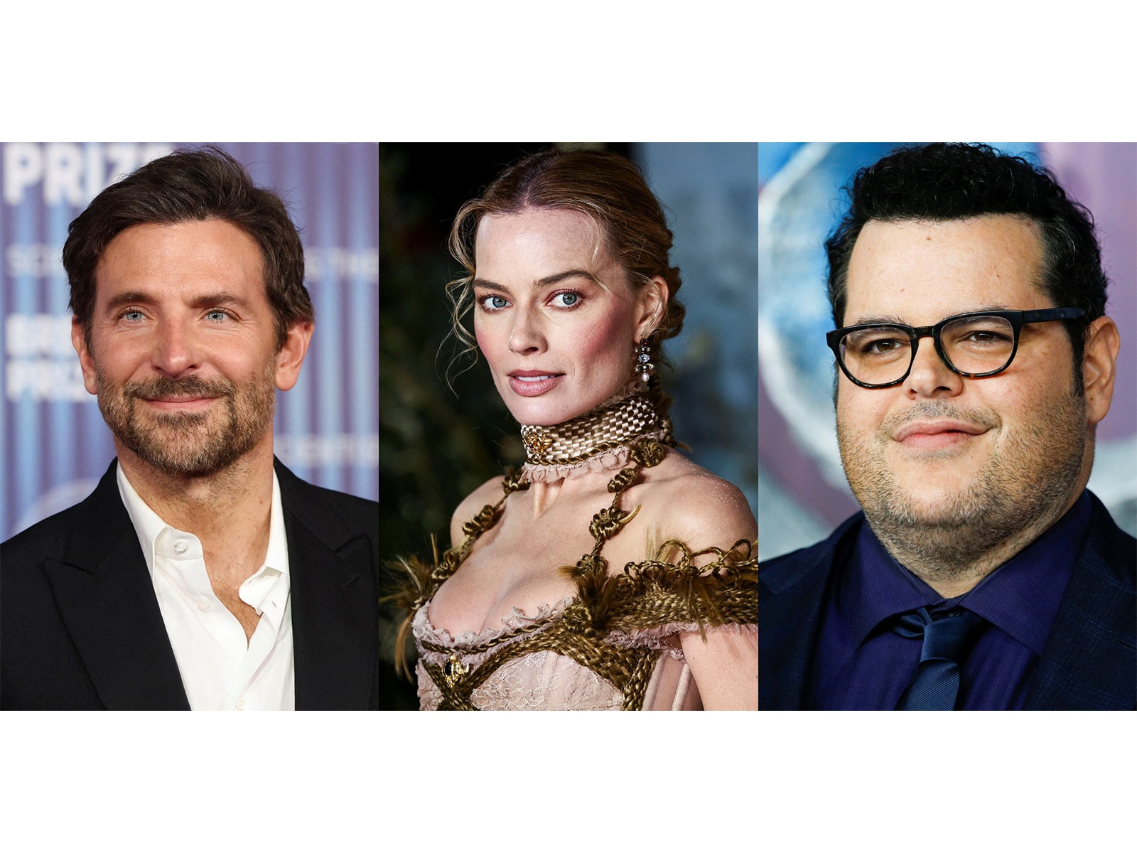 Josh Gad, Bradley Cooper, Margot Robbie (File photo/Reuters)