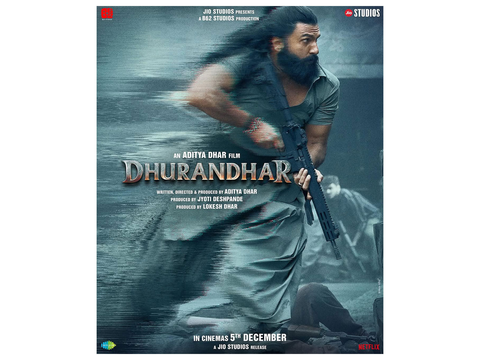 Poster of Dhurandhar (Image source: Jio Studios)