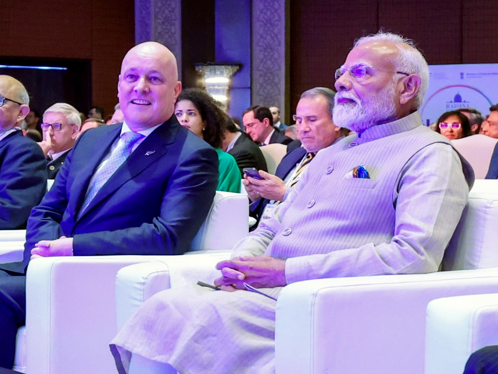 Prime Minister of New Zealand, Christopher Luxon and Prime Minister Narendra Modi (File photo/ANI)