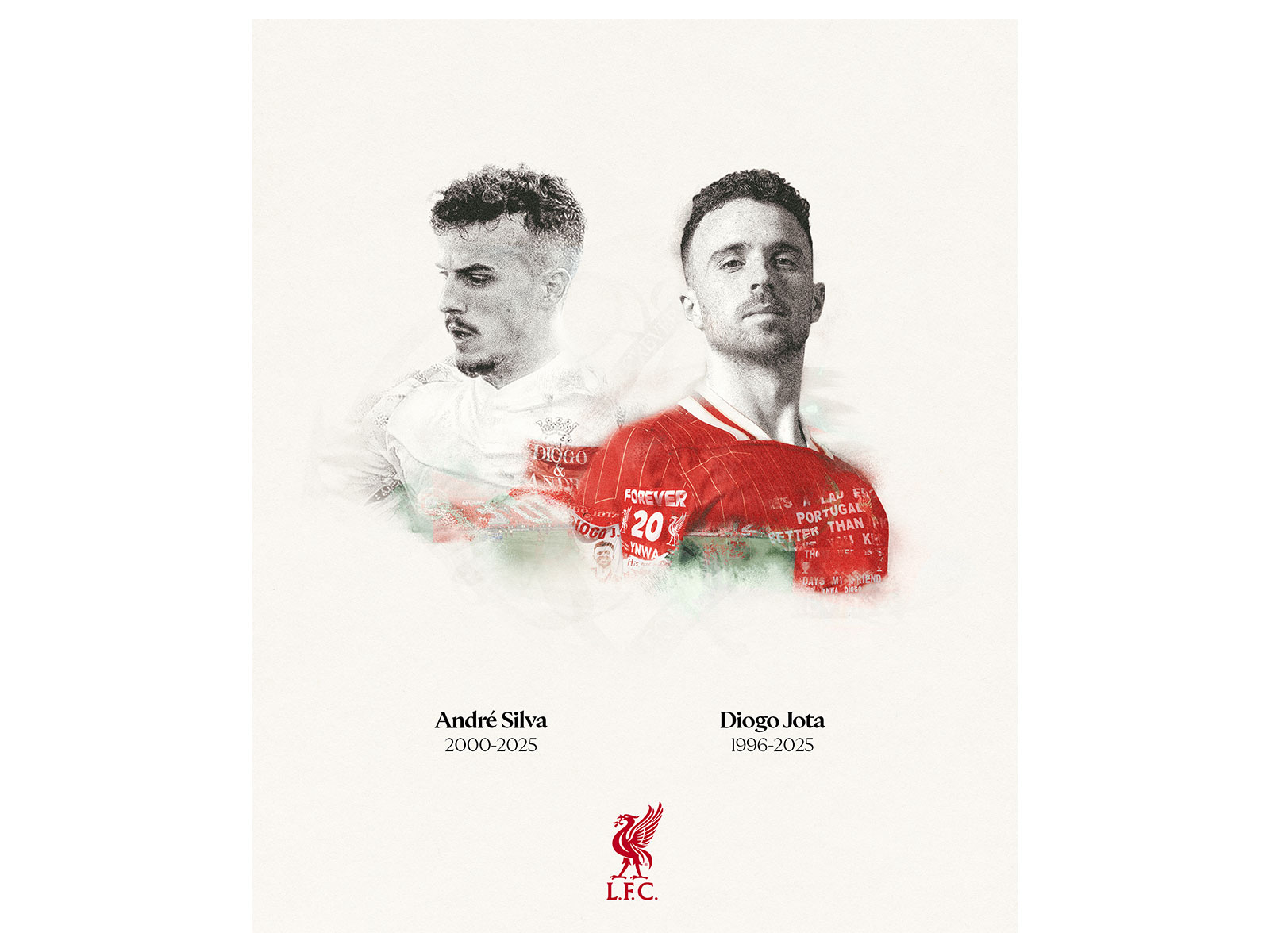 Liverpool pay tribute to Diogo Jota and Andre Silva on first death anniversary (Photo: X/@LFC)