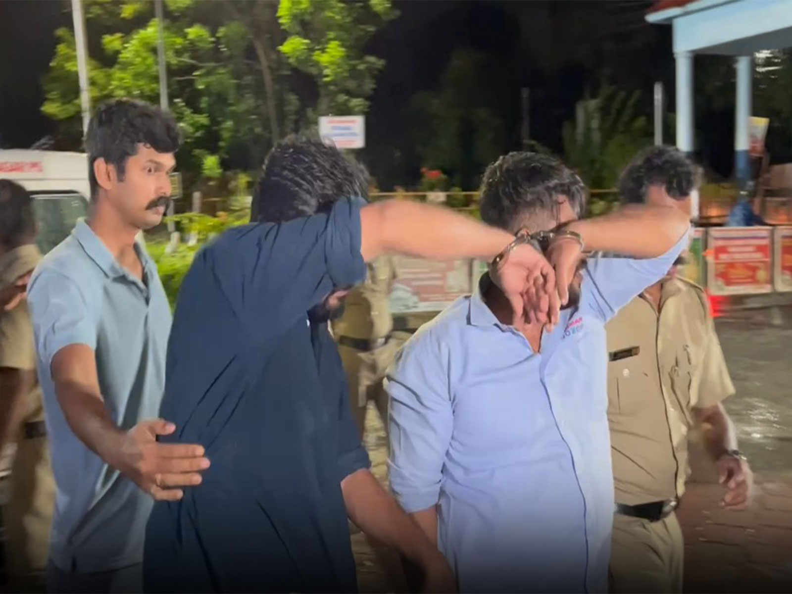 Two accused being taken to police station in Palakkad (Photo/ANI)