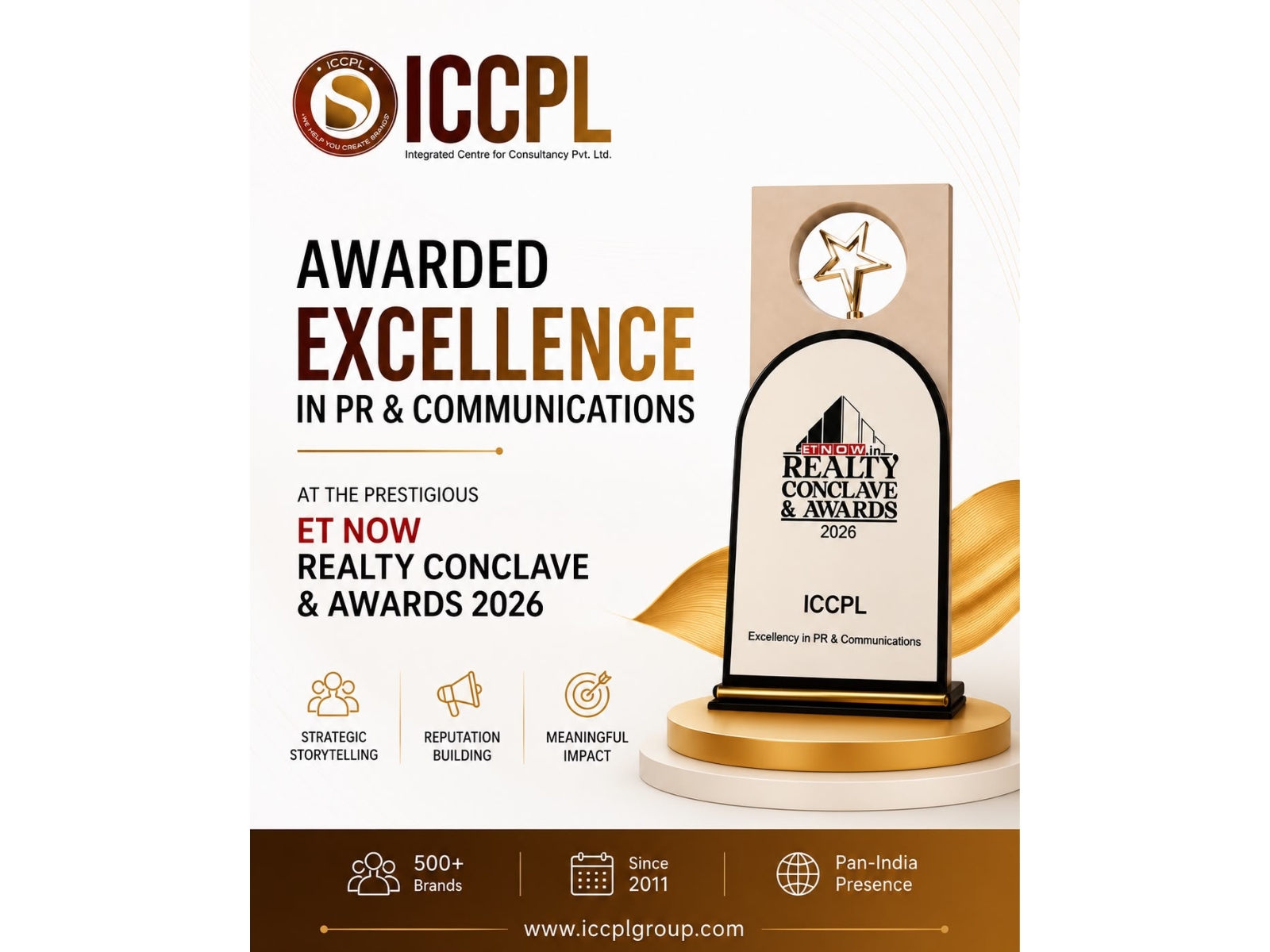 ICCPL Group Reinforces Leadership as One of India's Largest PR Firms; ET Now Recognition Marks Another Major Milestone