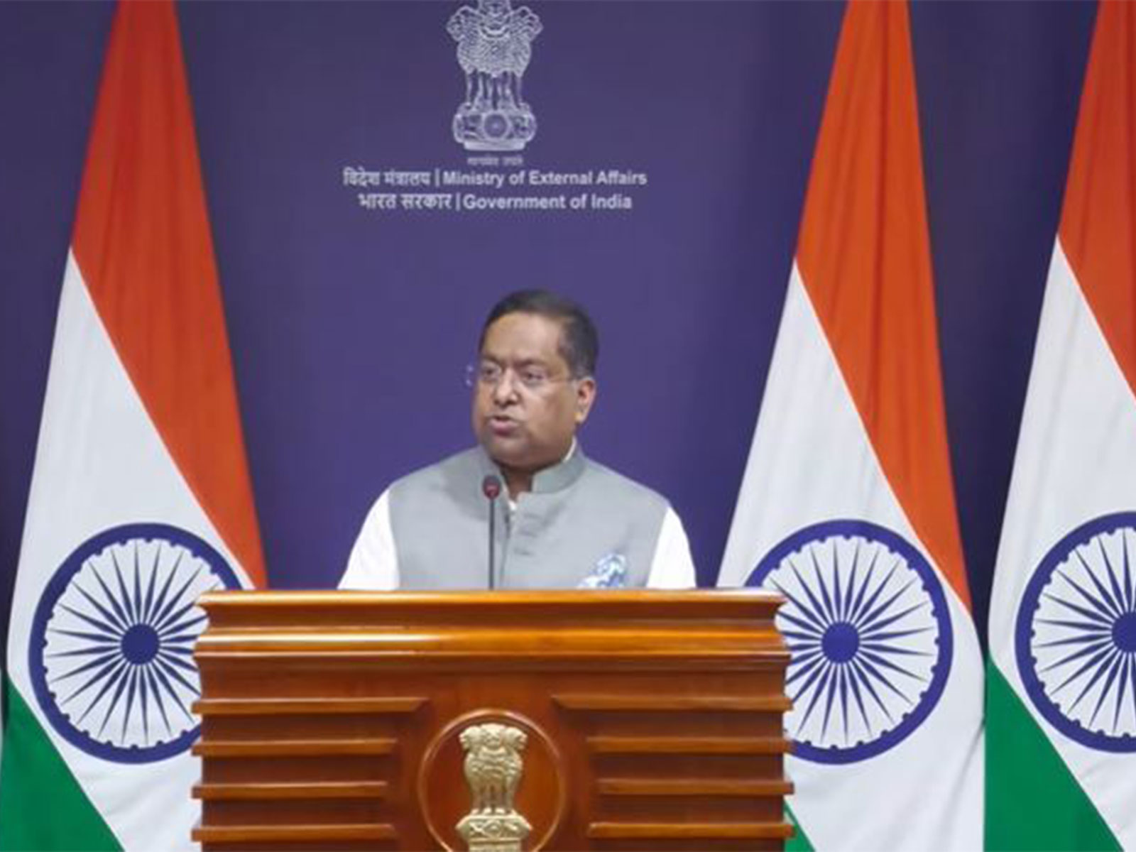 MEA Spokesperson Randhir Jaiswal (Photo/ Youtube@MEAIndia) 