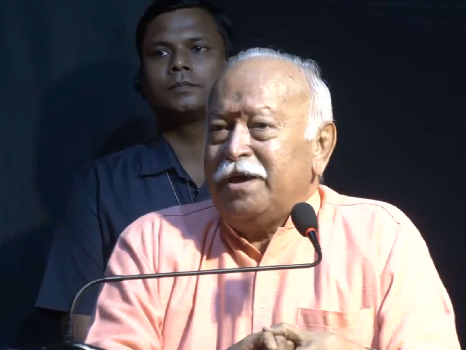 Rashtriya Swayamsevak Sangh chief Mohan Bhagwat (Photo/ANI)