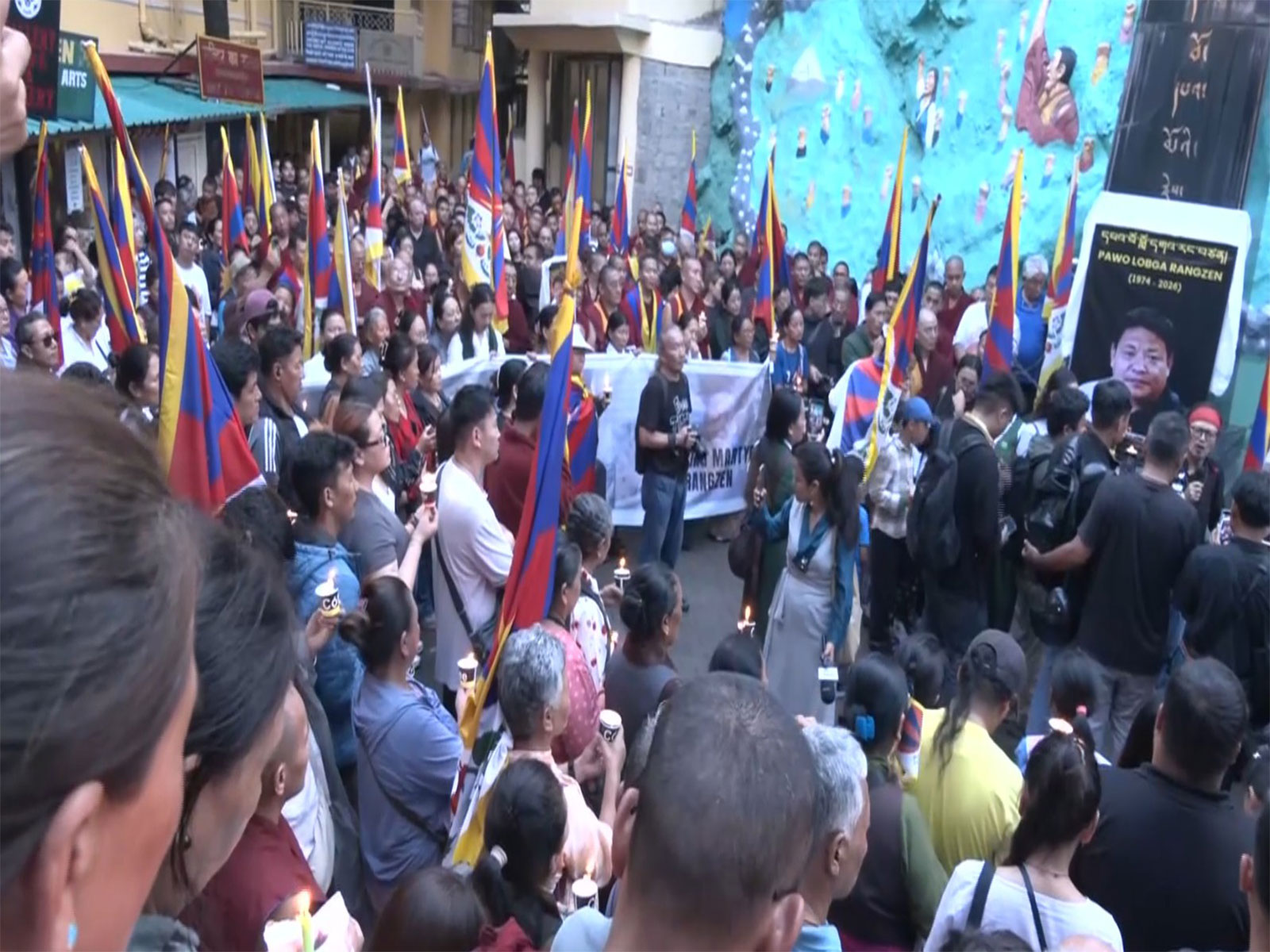 Candlelight vigils held in Dharamshala to mourn Tibetan activist death (Photo/ANI)